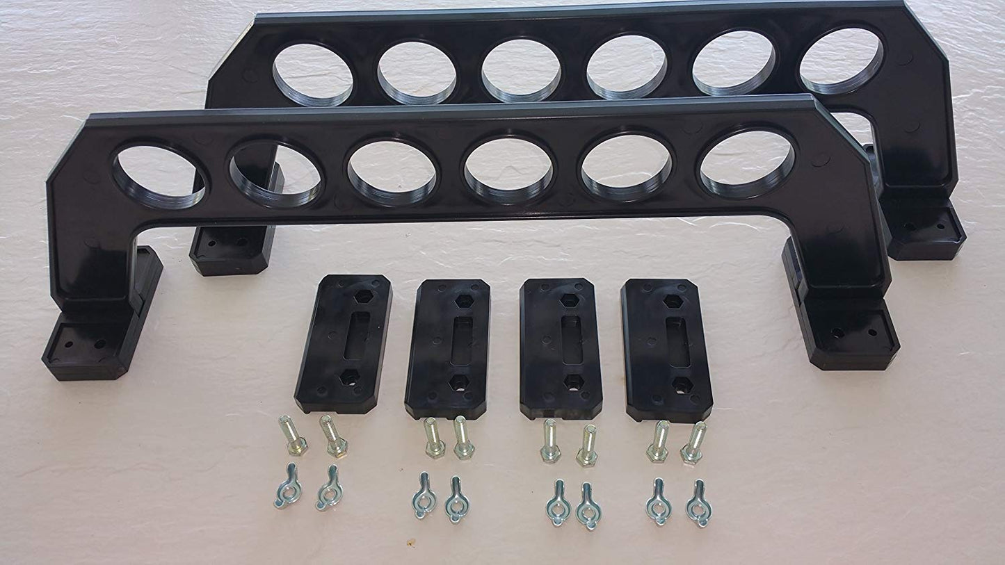 Cobra Storage Garage Door Storage Rack - 21" Black ABS Plastic Fishing Rod Holder - Ultimate Garage Organization for Fishing Gear and Equipment, Saltwater Fishing Gear