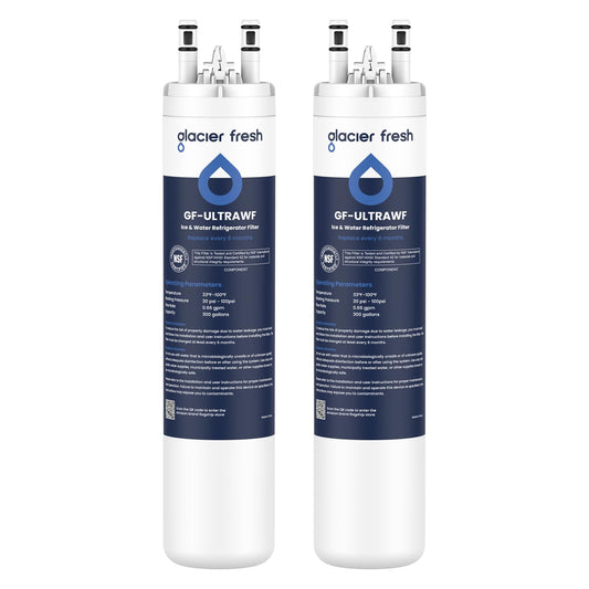 GLACIER FRESH Replacement for Frigidaire ULTRAWF,Pure Source Ultra, Kenmore 9999, 469999, 46-9999, A0094E28261 Refrigerator Water Filter,Pack of 2