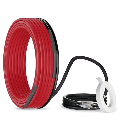 MAXKOSKO 7 Feet Pipe Heat Cable for Water Pipe Freeze Protection, Heat Tape with Thermostat for Metal And Plastic Home Supply Pipes, Electric Pipe Heating Trace System 120 V