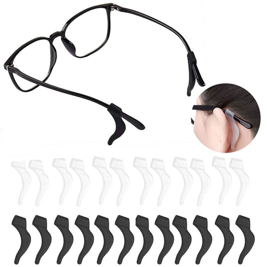 HKIDEE Eyeglass Ear Grip, Anti - Slip Comfortable Silicone Elastic Eyeglasses Retainers For Sunglasses Reading Glasses Eyewear, Sport Eyeglass Strap, 12 Pairs