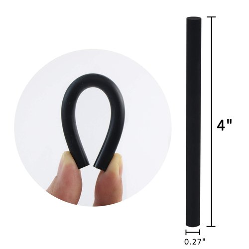 Hot Glue Sticks 4" Long 0.27" Dia, All Purpose Dual Temp Black 60 Count.