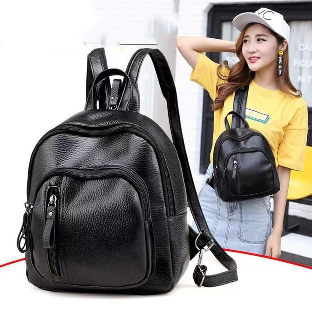 Women's Backpack,Women's Bag, Soft Leather Mini Waterproof Backpack