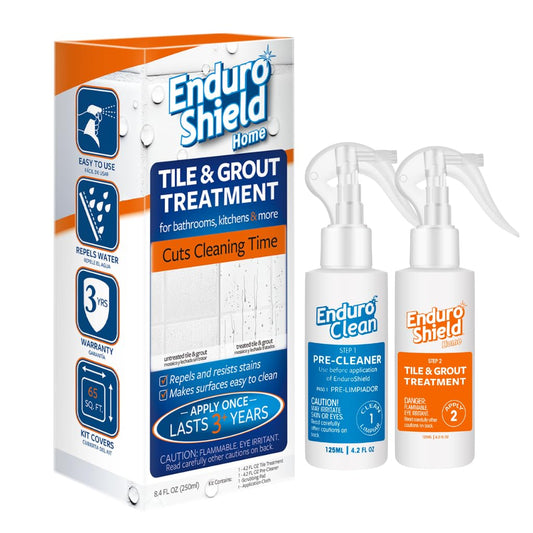 EnduroShield Tile & Grout Treatment Kit - Advanced Protection for Tile & Grout Surfaces - Repels Grime & Dirt Without Harsh Chemicals - 4.2 fl oz