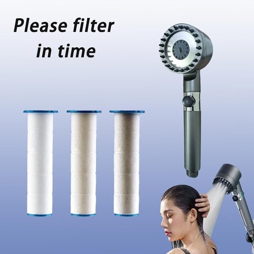 10Pcs Showerhead Filters, Ion Shower Drops Head Filter, 3.5 Inch PP Cotton Filter Cartridge, Turbo Showerhead, Iondrops Filtered Shower head Filters (10 Pcs)