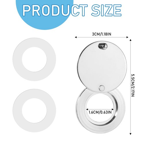 Yuomeaz Peephole Cover, Self Adhesive Peep Hole Covers for Door Viewers, Silver Home Security Peephole Protector for House