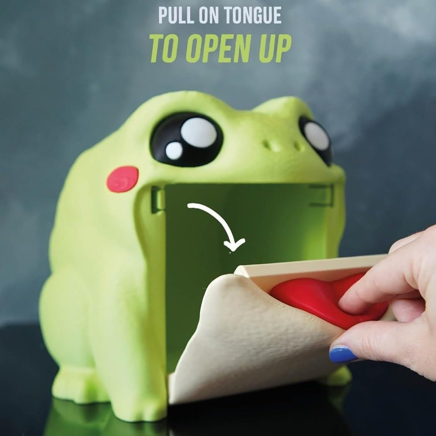 The Frog Toilet Paper Dispenser, 3D Printed Bathroom Toilet Paper Holder with Butt, Funny Interactive Frog Flip Belly Towel Roll Holder Stand for Bathroom and Kitchen (B1, One Size)