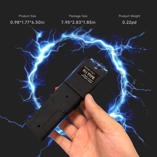 GT-911 Tactical Stun Gun with LED Flashlight – Rechargeable Self-Protection Safety Switch for Car and Person