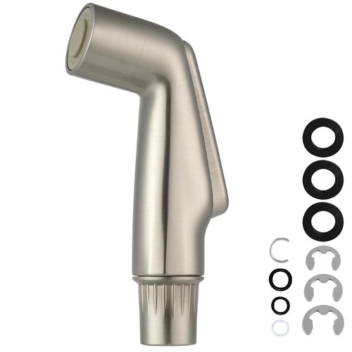 Hygie Rinse Kitchen Sink Side Sprayer Head Replacement Universal Sink Sprayer Attachment Compatible with Delta, Moen, Kohler OEM Brand, Kitchen Sink Faucet Sprayer Head - Brushed Nickel