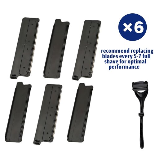 Back Shavers Replacement Blades Compatible with 2.0/3.0/2.0 Elite Back Shavers,6 Pack BackShaver Refill Replacement Cartridges 2.0.