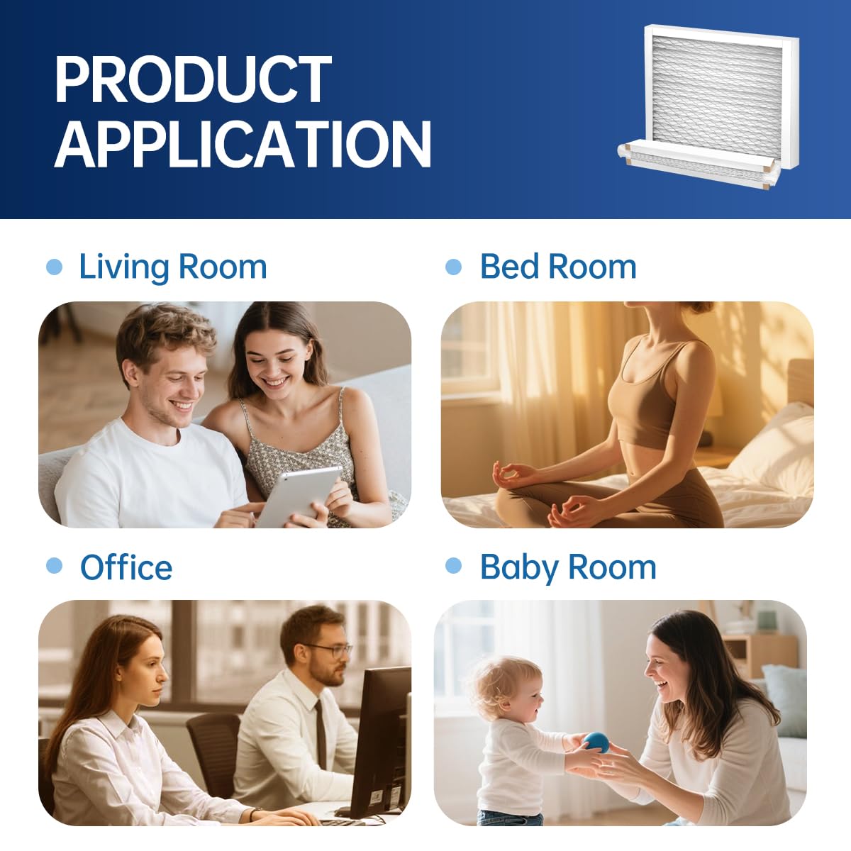 510 Replacement Filter AC Air 31x28x4 for Whole House AirPurifiers Model #510 1510 2516 Upgraded Rail Kit replacement Frame HVAC Furnace Air conditioner Healthy Air 11 2 Packs