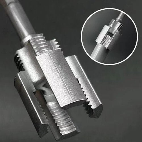 Integrated Internal & External Pipe Threading Tool, Electric Drill Compatible PVC Pipe Threader Kit, Reusable PVC Pipe Threader Kit 1/2, for Electric Drill (1/2”+3/4”)