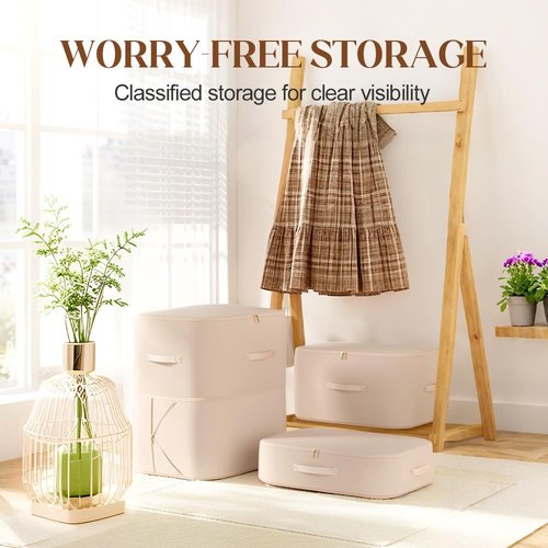 Ultra Space Saving Self Compression Organizer, 2025 New Large Capacity Storage Bag with Zipper, Moving Storage Packing Bags for Comforters Blankets Bedding Duvet (Gray, Large)
