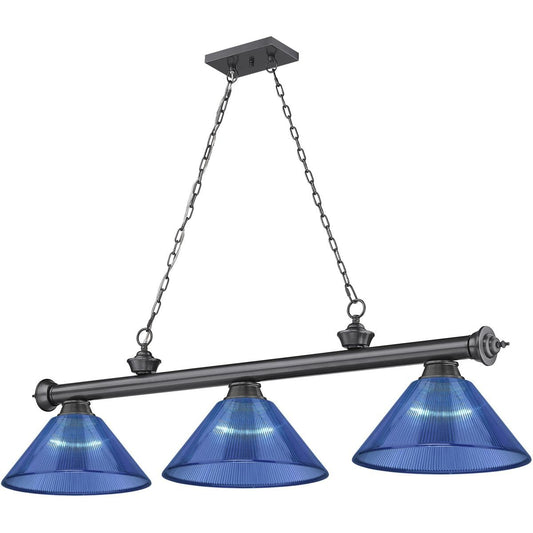 Z-Lite 2306-3BP-ARDB Cordon Billiard Pendant, 3-Light 180 Total Watts, Bronze Plated