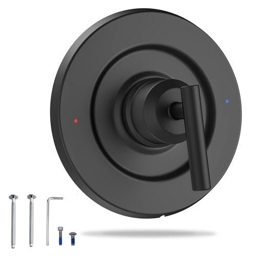 Shower Handle Replacement For Moen T2901BL Gibson Posi-Temp Valve Trim Kit, Matte Black Shower Trim Kit Shower Lever Handle（#2510 Valve Required）