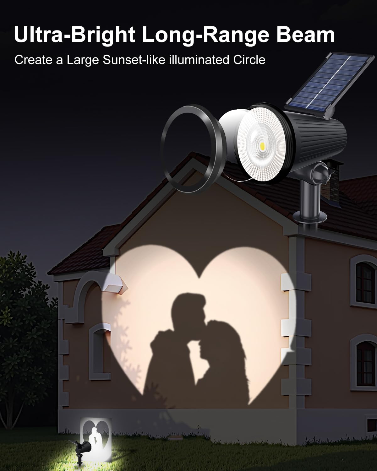 Solar Powered Spotlights Outdoor Waterproof Sunset Spot LED Lights Ultra Bright for Tree, Flag, Lawn, Statue, Pool, Garden, House, Wall, Yard, Path Outdoor Landscape Uplighting 6 Pack Cool White