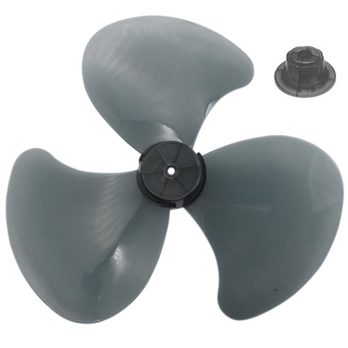 MOUNTTU Fan Blades Replacement, 16 Inch & 3 Leaves Fan Blades with Nut Cover, Plastic for Table Standing Pedestal Type Ceiling Parts Blade