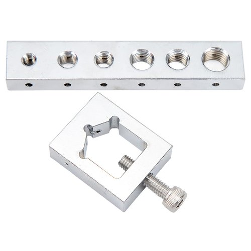 CYSFETENA Nut Bolt Drill Jig Set, Metal Safety Wire Drill Jig for Precise Locking Wire Cross Drilling, Compatible with M12, M10, M8, M6 Thread Sizes, Safety Wire Drill Guide Tool for Secure Drilling