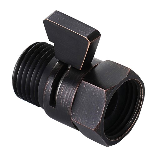 Tenfe Water Flow Control Shut Off Valve, Brass Adjustable Water Pressure Regulator for Hand Held Shower Head & Bidet Sprayer, Oil Rubbed Bronze Water Saver G1/2 Standard Connection