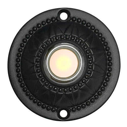 WESUA Wired Iron Classic LED Lighted Doorbell Push Button Switch 2.3" For Chime (Brass)
