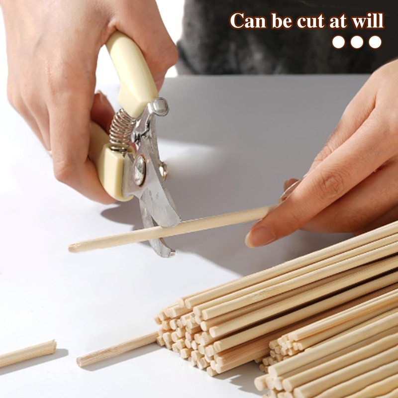 150 Pcs Wooden Dowel Rods - 1/8 x 12 Inch Wooden Sticks for Crafts Unfinished Cake Dowels Sticks for Flower Bouquet and DIYers