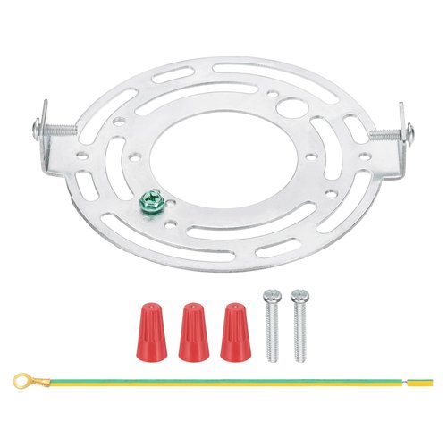 PATIKIL 115mm (4.5") Universal Light Fixture Mounting Bracket Kit, Light Crossbar Round Ceiling Plate with Screw for Wall Lights Ceiling Lighting Pendant Chandelier