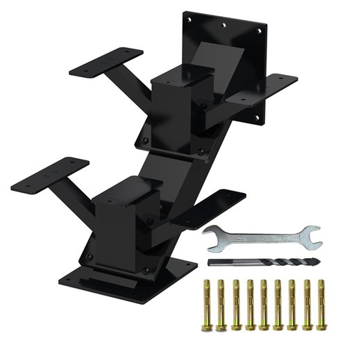 Metal Stair Step Stringer, 2 Step Steel Stair Riser for Deck Height 13 ...