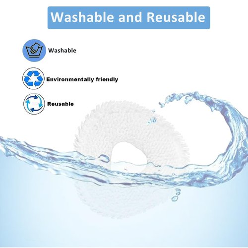 Avaenzo 8 Pack Replacement Mop Pads Compatible for Narwal Freo X Ultra T10 J1 J2 Microfiber Resuable Mop Cloth Robot Vacuum Cleaner Accessories, White