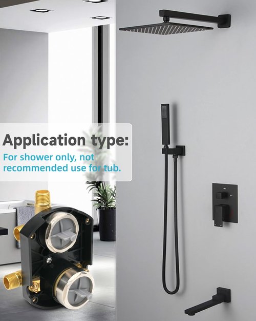 R22000-WS Integrated Shower and Diverter Valve with 3-Setting or 6-Setting Integrated Diverter Trim Kit, R22000-WS Multichoice Universal Rough in Valve, Screwdriver Stops Included, Brass Body