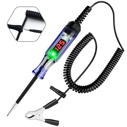 ATOBLIN Test Light Automotive 3-120V DC LED Digital Circuit Tester with Voltage Display, Auto Bidirectional Voltage Tester, Electric Test Probe Pen for Car Battery Polarity Continuity Fuses