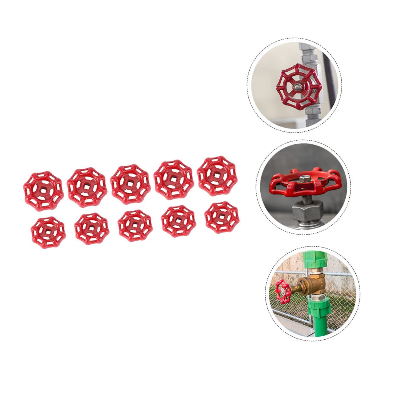 Uonlytech 10pcs Hand Wheel Handles for Water Valves Cast Valve Handles Easy to Install Wheels