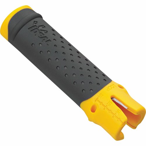 IDEAL Electrical 45-025 Lil Ripper Stripper Wire Stripper w/ Slitting Blade, V-Notch, Flat Blade Clip