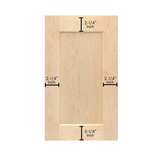 ONESTOCK Unfinished Maple Shaker Cabinet Door Front Replacement - 12W x 24H | Ready to Paint or Stain | Solid Wood | Cabinet Door Replacement