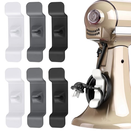 Cord Organizer for Appliances 6 Pcs Appliance Cord Wrap Cords Holder Stick on Keeper Wire Wrapper Power Line for Kitchen, Air Fryer, Coffee Maker, Blender, Pressure Cooker, Toaster