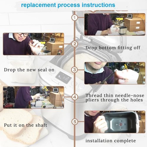 Heavy Duty Pan Seal Kit include Gasket Clip Compatible with Oster Bread Maker Baker Machine Models CKSTBRTW20,CKSTBRTW20-NP