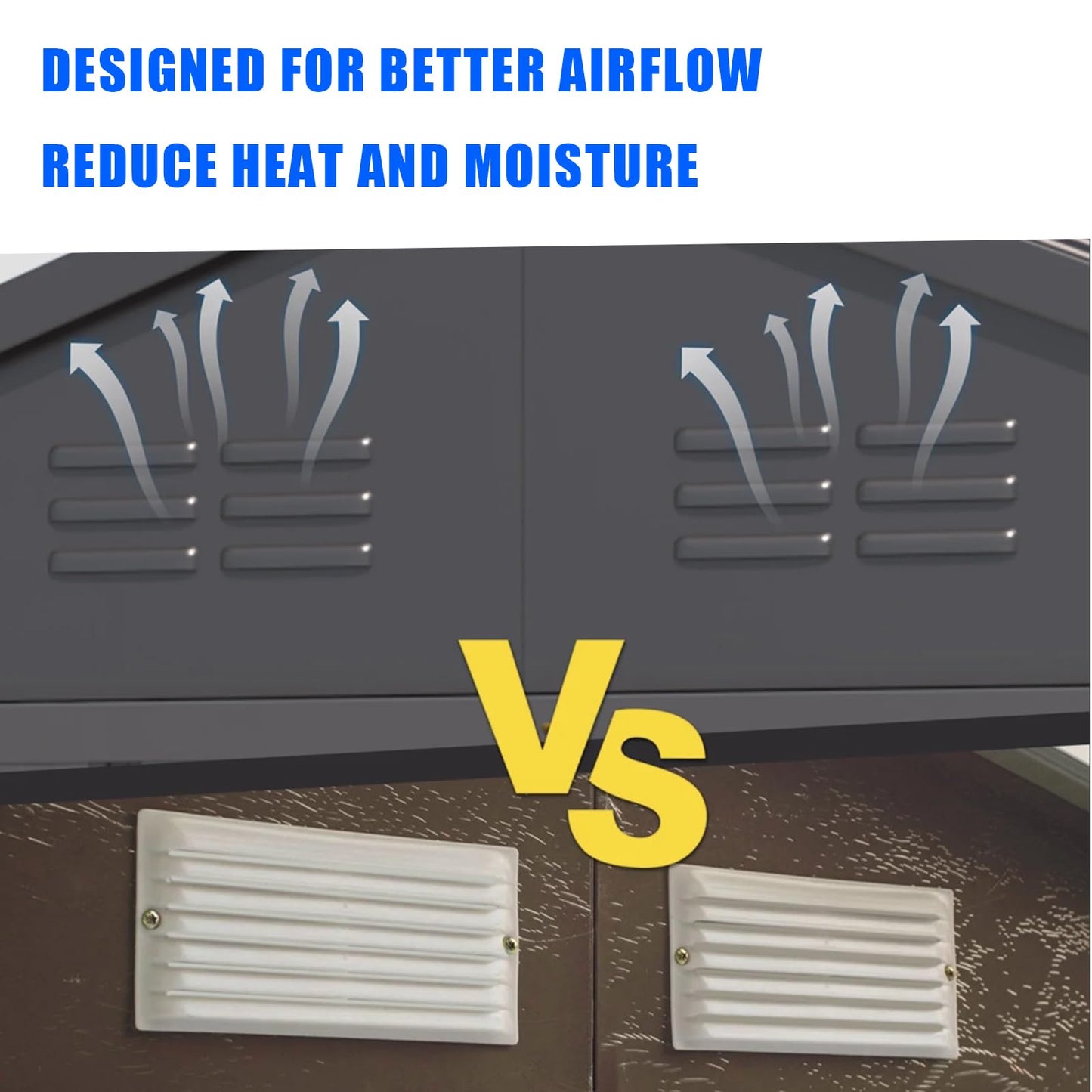 Dreamall 14x12 FT Outdoor Storage Shed, Metal Garden Tool Shed with Updated Frame Structure, Lockable Doors and Windows, Ideal for Backyard Garden Patio Lawn, Black