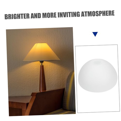 Hoement Mushroom Table Lamp Shade Plastic Lampshade for LED Bulbs Simple Cover for Bedroom and Living Room Decor Replacement Light Fixture Compatible Ceiling Fans 1-Pack