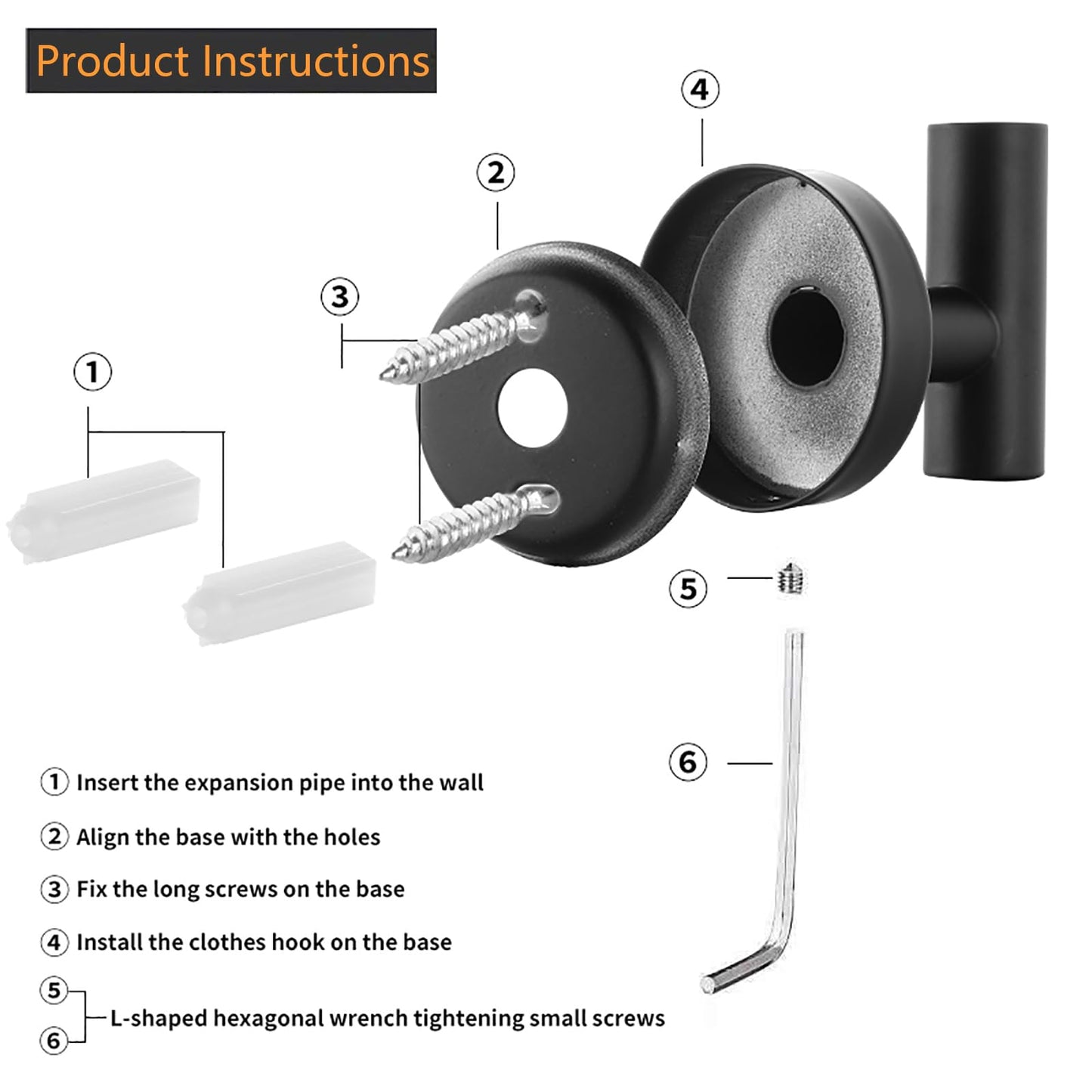 Sotuai Hand Towel Holder - 9" Modern Design Towel Ring, Thicken SUS 304 Stainless Steel Towel Holder for Bathroom Wall, Contemporary Hand Towel Rack - Matte Black