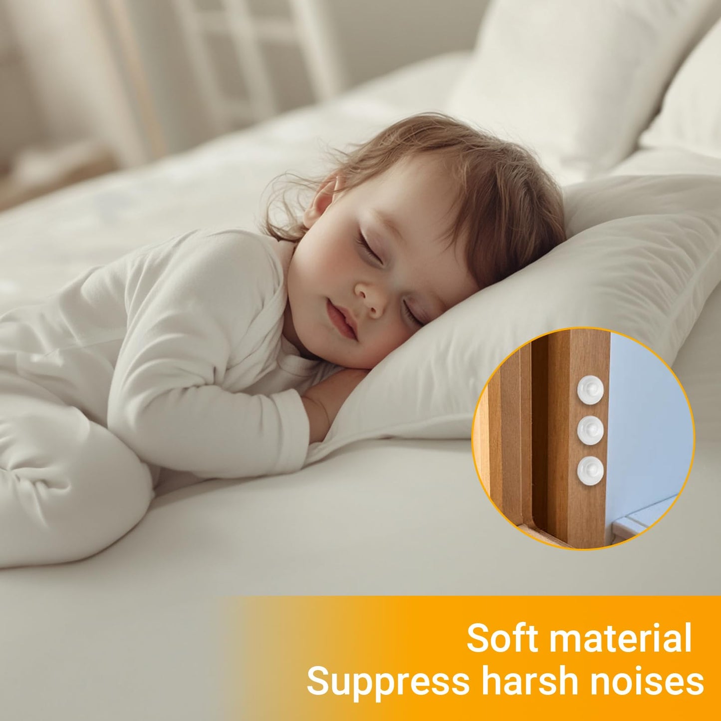 Yijieww Self Adhesive Cabinet Door Bumpers, Sound Dampening Bumpers, Pads for Cabinet Doors, Drawers, Glass Tops, Picture Frames, Cutting Boards (100P)