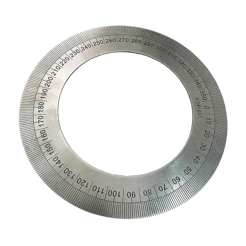 VIGAN 200X130X2MM Stainless Steel Angle Dial Disc 360° Lathe Measuring Accessory