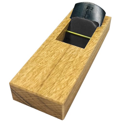 KAKURI Japanese Hand Plane 42mm for Woodworking, KANNA Block Plane Small Hand Planer Tool for Wood Chamfering and Smoothing, 5.9 x 2.1 x 1.6 inches, ECO Oak Body, Made in JAPAN