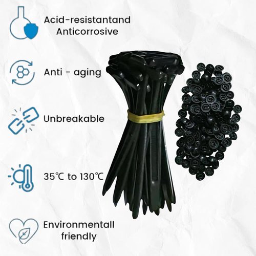 cable tie buckle,nylon universal cable tie buckle,Heavy Duty Nylon Zip Ties – Self-Locking UV Resistant Cable Ties for Car, Home, DIY – 3.5" Black Universal Wire Ties (2025 Upgrade) (50, black)