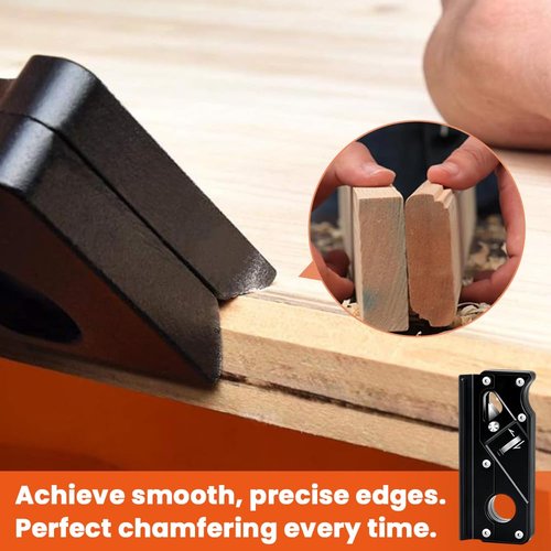 Saker Sakerplus Chamfer Plane-Woodworking Edge Corner Flattening Tool,Edge Corner Plane with 6 Cutter Heads,Chamfering Planer Suitable for Edge Trimming of Wood, Edge Corner,Carpenter Tools