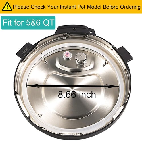 2-Pack Sealing Ring for Instant Pot 6 Quart, Food-grade Silicone Replacement Parts for Instant Pot 6 Qt, BPA-Free Accessories for Instant Pot, Lid Gasket Seal Sealing Ring for Instantpot 5&6 Qt, Clear