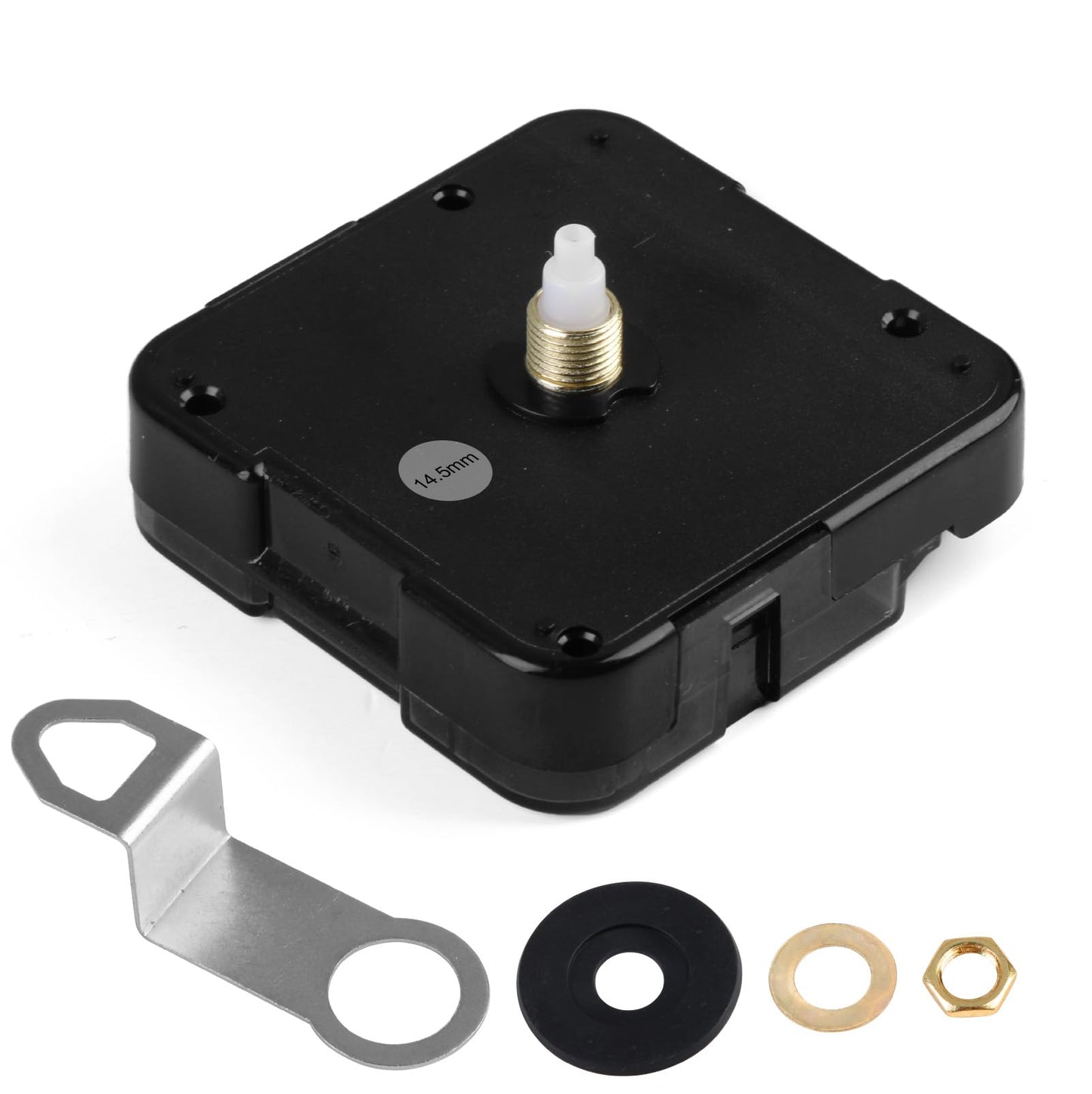 Quartz Clock 12888 Movement Replacement Set, Battery Operated Axis Shaft High Torque Clock Parts Suitable with Thread and Seconds Hand Motor Repair Parts and DIY(Total Shaft Length 14.5mm)