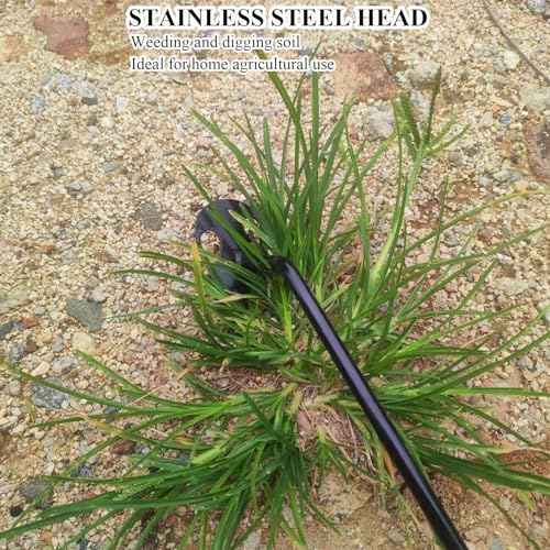 WMM Weed Puller Tool Gardening Tools Set of 2 Uprooting Weed Pulling Tool, 4 Teeth Manganese Steel Forged Weeding Tool for Vegetable, Portable Hand Weeder Tool for Garden Farm Planting Weeding