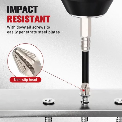 2025 Upgraded High-Strength Magnetic Screwdriver Drill Bit Set - Anti-Slip Alloy Steel Electric Driver Bits for Impact Tools with Enhanced Magnetic Durability (1 Set)‌