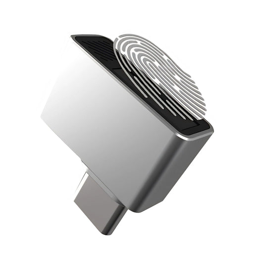 USB C Fingerprint Reader, 360° Detection Mini Fingerprint Scanner 0.5s Touch Speedy Matching Portable Biometric Scanner USB Security Key for Password and File Encryption