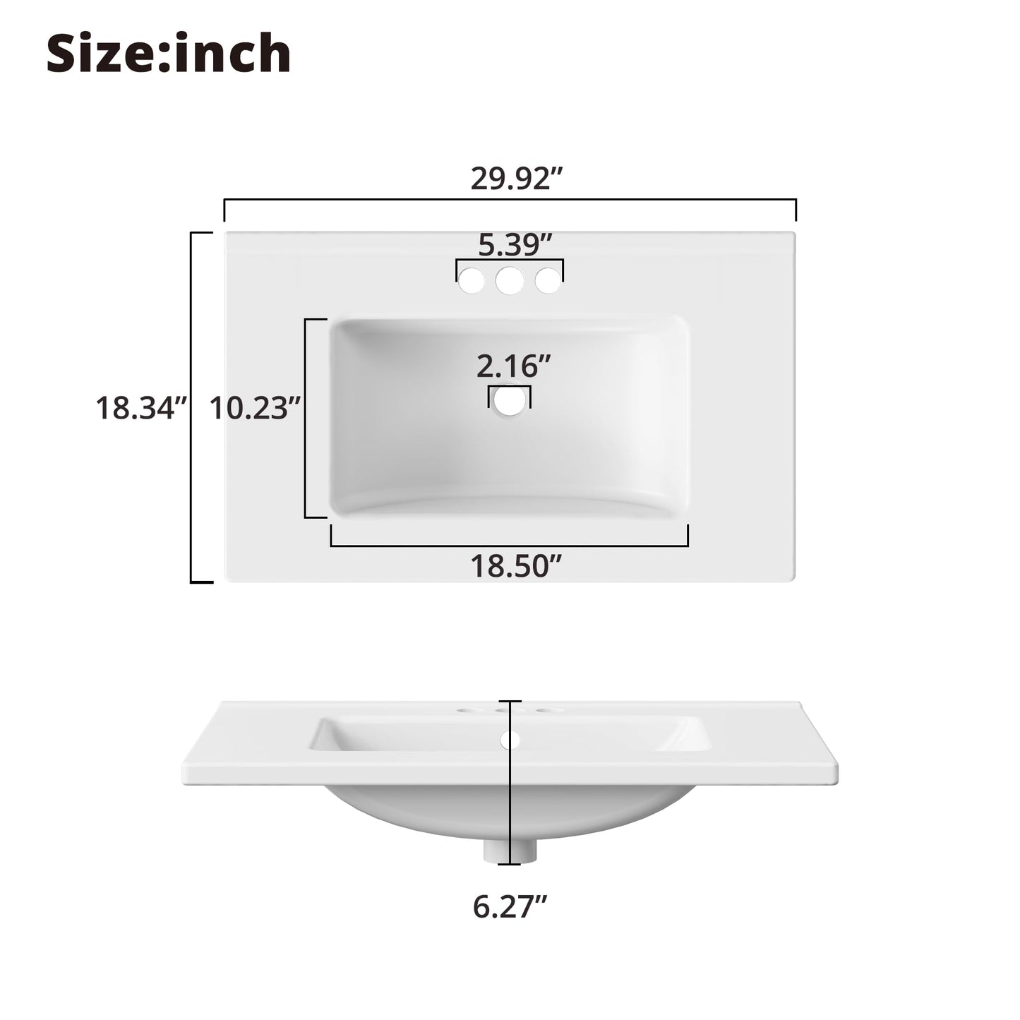 IRONCK 30" Bathroom Vanity with Sink, Farmhouse Bathroom Sink Cabinet with Flip Drawer & Sliding Barn Door, Freestanding Bathroom Vanities with Metal Handles, Paper Towel Holder,White