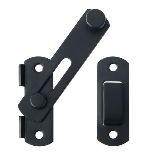 Alise 4 inch Flip Latch Gate Latches, Safety Door Lock for Barn Wood Fence Sliding French Doors,Heavy Duty SUS304 Stainless Steel Gate Hardware. Matte Black MS9500-B