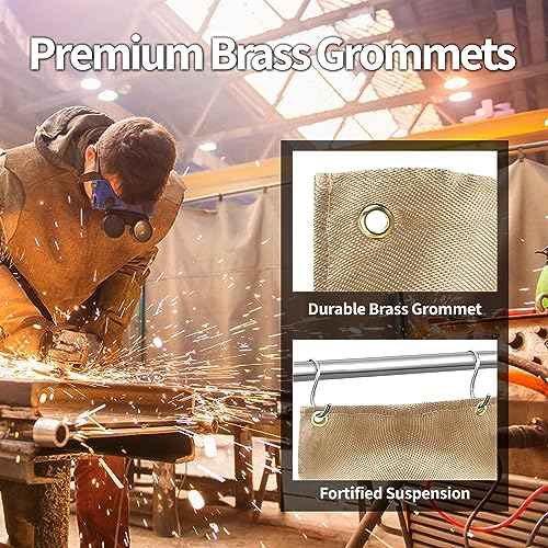 Welding Blanket,4x6 ft Fiberglass Blanket,Portable Fiberglass Fire Retardant Blanket,Welding Mat,Welding Fireproof Thermal Resistant Insulation¡¦